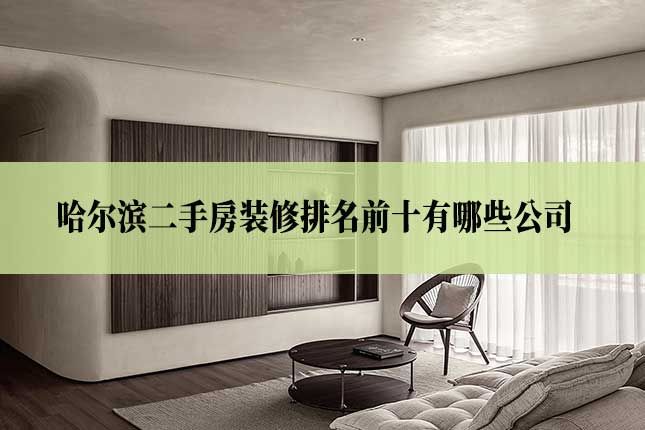 哈尔滨二手房装修排名前十有哪些公司